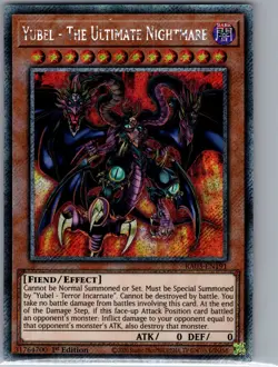 Yubel - The Ultimate Nightmare Platinum Secret RA03-EN191- Yu Gi Oh Card - NM - Image 1