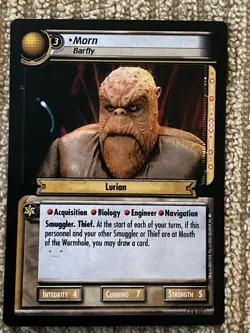 Star Trek CCG 2E MORN Barfly Rare Card NEVER PLAYED - Image 1