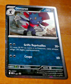 POKEMON FRANCAISE CARD HOLO CARTE Dimoret MEP 021 PFL FR MINT 2025 - Image 1