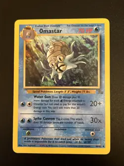 40/62 Omastar - Fossil - 1999 - Uncommon - Vintage - Pokemon Card TCG - Image 1