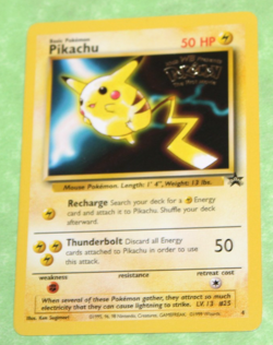Vintage Basic Pokemon Card Pikachu Movie Promo - Image 1