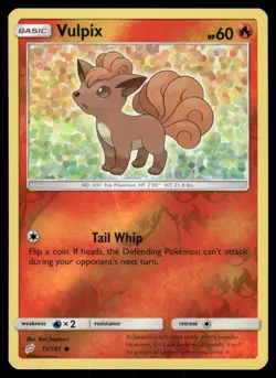 Pokemon Cards Vulpix 15/181 Reverse Holo Team Up Sun & Moon NM - Image 1