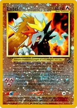 (4 PK) SEALED New Entei 34 Black Star Movie Promo Reverse Holo Neo Pokemon Cards - Image 1