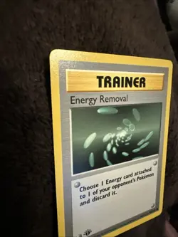 Pokemon TCG Energy Removal Base Set Card 92/102 1st Edition Never Played NM - Image 3