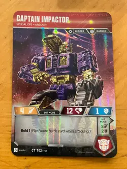 Transformers TCG 3 Cards Siege II & Titan Masters Impactor, Crankcase, Outback - Image 2