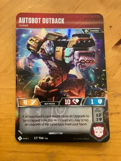 Transformers TCG 3 Cards Siege II & Titan Masters Impactor, Crankcase, Outback - Image 3
