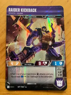 Transformers TCG 3 Cards Siege I & II Titan Masters Outback, Kickback, Ion Storm - Image 3
