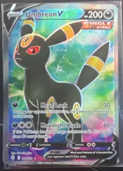 Pokemon Umbreon V Full Art Ultra Rare Holo SWSH07 Evolving Skies 188/203 Card - Image 1