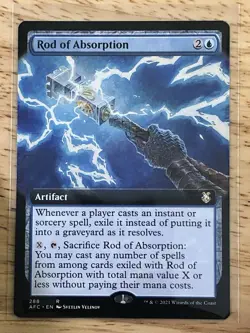 MTG TCG - Rod of Absorption 288 AFC - Rare NM (Free Shipping $5+) - Image 1
