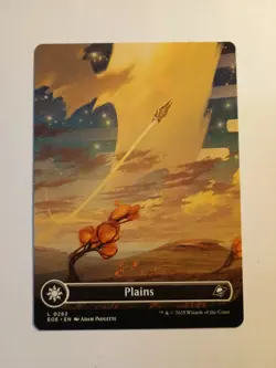 Plains 0262 Borderless Mtg Magic The Gathering Regular Full Art Land EOE NM - Image 1