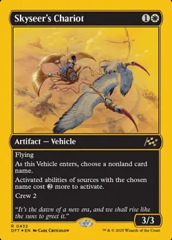 MTG Magic the Gathering Skyseer's Chariot (First-Place Foil) NM Aetherdrift - Image 2