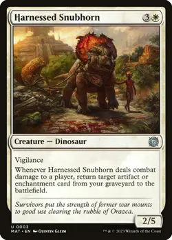 HARNESSED SNUBHORN x4 mtg NM-M March of The Machine Aftermath Unc - Image 1