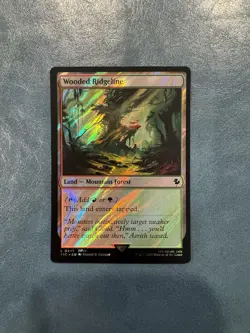NM Surge Foil Wooded Ridgeline, MTG, Final Fantasy Commander, Magic, 441 - Image 1