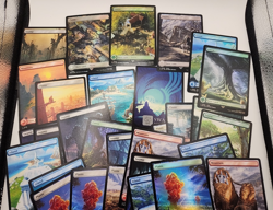 Full Art Lands Lot - Wastes, Final Fantasy, Assassin's Creed, Fallout + MTG - Image 1