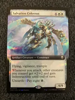 Magic MTG - Salvation Colossus (Extended Art) (Ripple Foil) - Modern Horizons 3 - Image 1