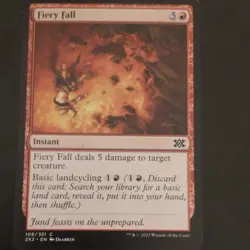 Wizards of the Coast Magic Fiery Fall Double Masters 2022 Red Instant 109/331 R. - Image 1