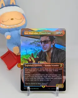 lan Malcolm, Chaotician Borderless ✨Foil NM✨ Jurassic World Magic The Gathering - Image 1