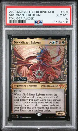MTG Magic PSA 10 Serialized Niv Mizzet Reborn #24 MUL Serial Numbered Multiverse - Image 1