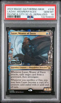 MTG Magic PSA 10 Serialized Lazav, Wearer of Faces #39 MKM Serial Karlov Manor - Image 1