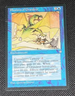 Magic The Gathering Illusions of Grandeur Ice Age Rare Card MP MTG - Image 1
