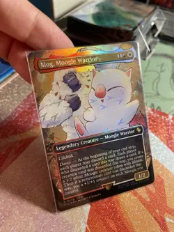 Mog Moogle Warrior Chocobo Track Foil: Final Fantasy MTG 🍷Near Mint 🍷✨ - Image 1
