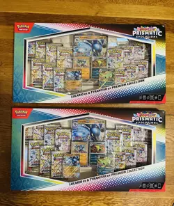 Pokemon Prismatic Evolutions Lot Lucario & Tyranitar Ex Premium 2x NEW - Image 1