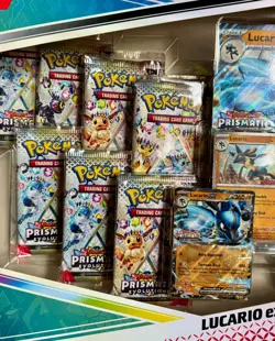 Pokemon TCG Prismatic Evolutions Lucario Ex + Tyranitar Ex Premium Collection - Image 3