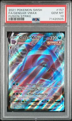 Pokemon Gengar VMAX 157/264 Holo Fusion Strike PSA 10 - Image 1