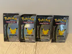 Pokemon Celebrations 25th Anniversary Train On! 4 Packs of 4 - Factory Sealed - Image 1
