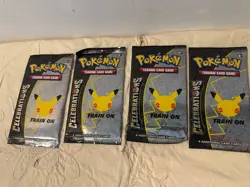 Pokemon Celebrations 25th Anniversary Train On! 4 Packs of 4 - Factory Sealed - Image 3