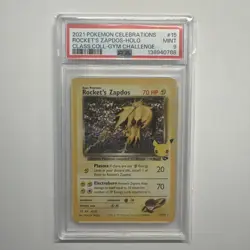 2021 POKEMON CELEBRATIONS CLASSIC COLLECTION #15 ROCKET'S ZAPDOS-HOLO PSA 9 - Image 1