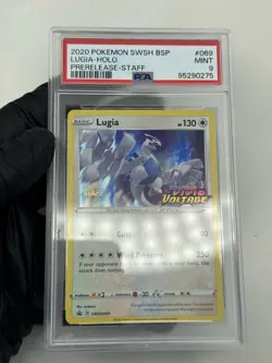 PSA 9 MINT LUGIA-HOLO 2020 POKEMON SWSH BSP PRERELEASE-STAFF #069 - Image 2