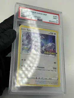 PSA 9 MINT LUGIA-HOLO 2020 POKEMON SWSH BSP PRERELEASE-STAFF #069 - Image 5