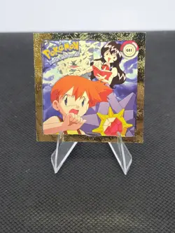 1999 Pokemon Stickers Misty G01 Series 1 Rare Gold Sticker Artbox - Image 1