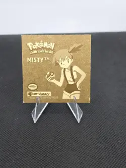 1999 Pokemon Stickers Misty G01 Series 1 Rare Gold Sticker Artbox - Image 2