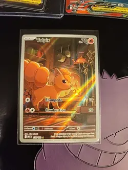 Pokemon TCG Vulpix Illustration Rare Mega Evolutions Full Art Gem Mint 138/132 - Image 1