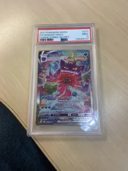Pokemon 2021 Gengar VMAX 271/264 Alt Art Fusion Strike PSA 9 - Image 1