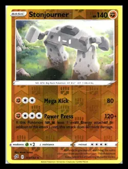 Stonjourner 111/192 - Pokemon TCG - Rebel Clash - Reverse Holo - LP - Image 1