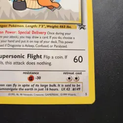 1999 Dragonite #5 - Kids WB Black Star Promo Non-Holo Rare - Pokemon TCG - LP - Image 3