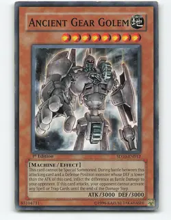 Ancient Gear Golem #SD10-EN012 1st Edition Yugioh Card - Image 1
