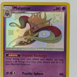 Malamar SV18/SV94 Hidden Fates Rare Shiny NM Pokemon TCG Card - Image 2