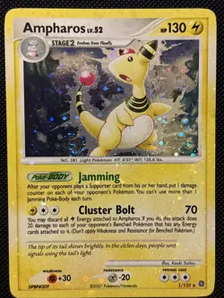 Pokemon TCG Ampharos Holo Rare Card 1/132 Secret Wonders - Image 1
