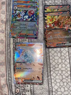 25 Pokemon Fire Energy Ex Cards Battle Deck Set, Lot, NM - Image 4
