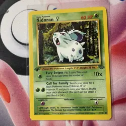 Pokemon Cards: Jungle 1st Edition Common: Nidoran 57/64 - LP - Image 1