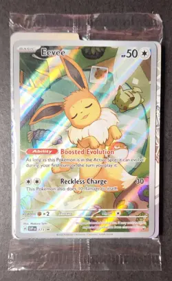 Eevee SVP 173 Promo Holo Scarlet & Violet NM - Pokemon Card Sleepy Art - Image 1