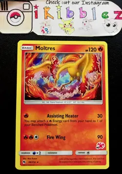 MOLTRES 38/214 Battle Academy Charizard Stamped 46 Pokemon Card NM - MINT FRESH - Image 1
