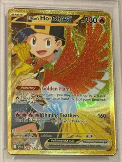 Ethan's Ho-Oh EX Gold Hyper Rare 239/182 Destined Rivals Pokemon Card PSA Mint 9 - Image 2