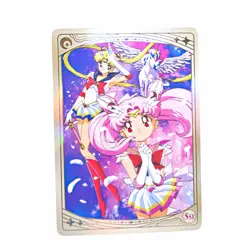 Sailor Moon Usagi Chibiusa Pegasus SSR Waifu Holo Anime Collectible Trading Card - Image 1