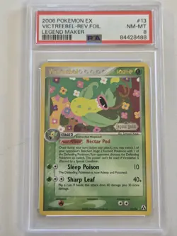 Victreebel 13/92 PSA 8 Legend Maker Reverse Holo Vintage Pokemon Card 2006 NM/M - Image 1