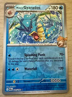 Pokemon TCG Misty's Gyarados 049/182 Destined Rivals Reverse Holo Rare Card - Image 1